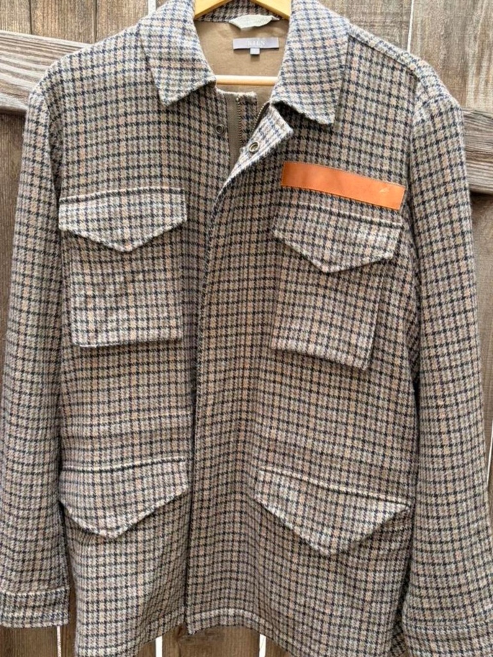 Kiln Battalion Plaid Houndstooth Wool Jacket
